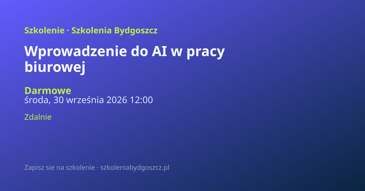 Wprowadzenie do AI w pracy biurowej