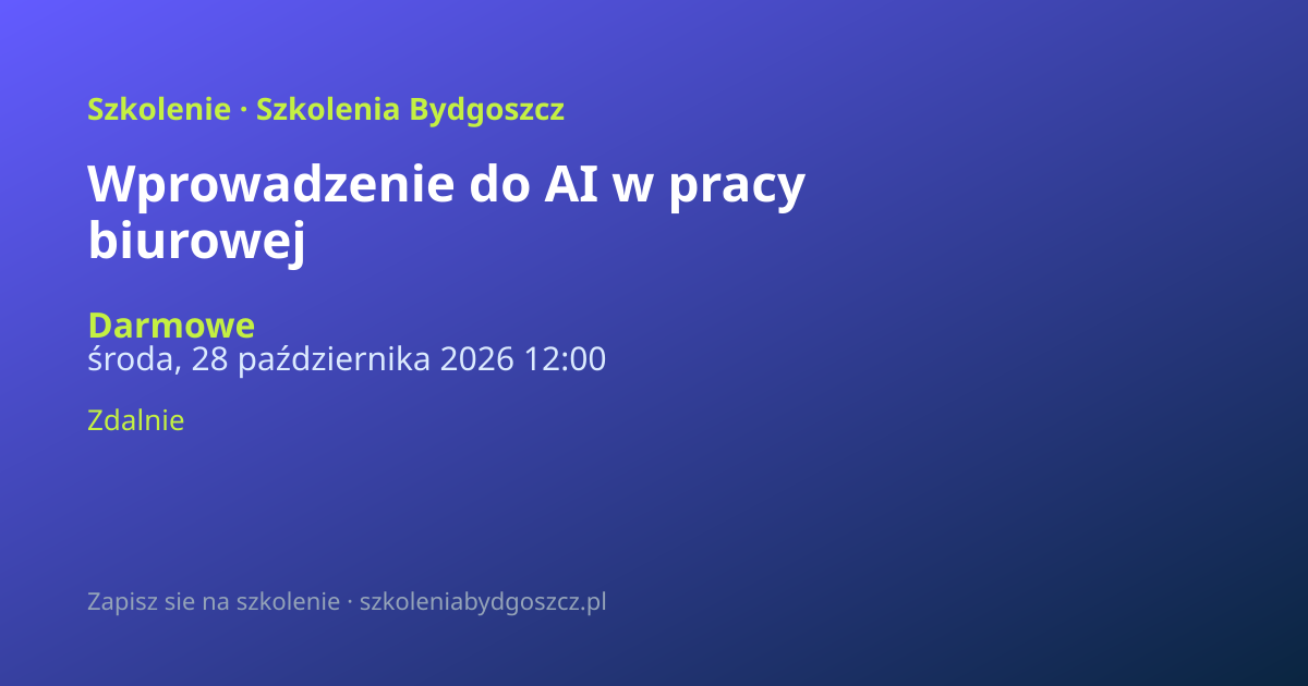 Wprowadzenie do AI w pracy biurowej